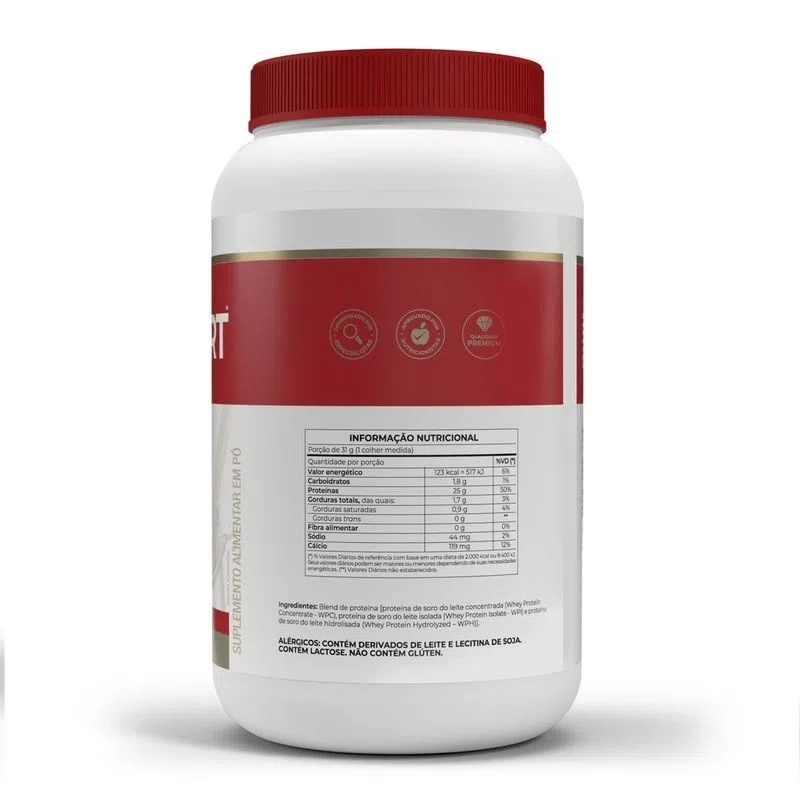 Whey Protein Whey Fort 3W Pote 900g - Vitafor - Chocolate - Image 2